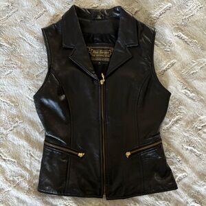 Rem Garson Leather Vest with zipper